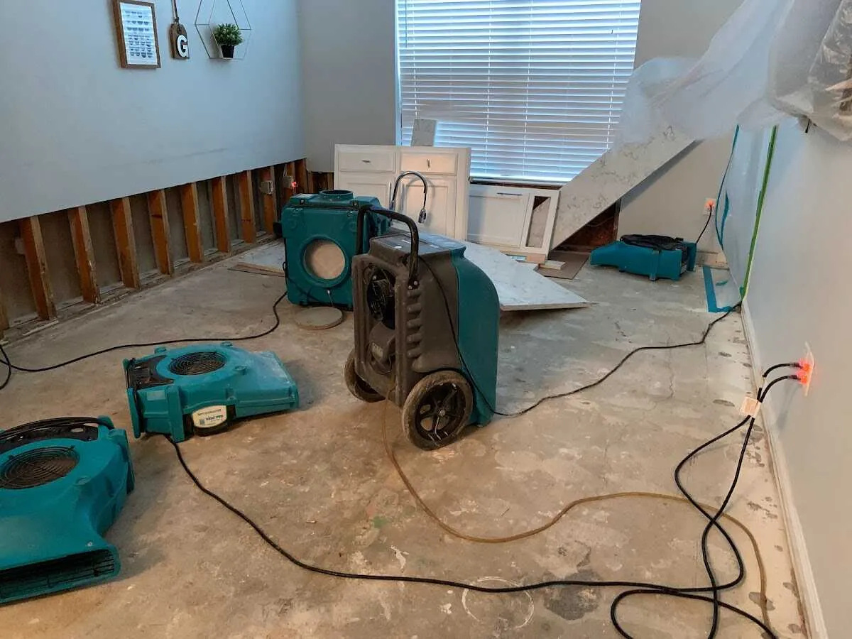 Dehumidifier in flood-cut room for Water Extraction & Removal in Goldenrod